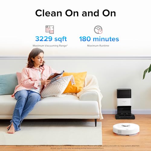 Image of roborock Q7 Max+ Robot Vacuum and Mop with Auto-Empty Dock Pure, Hands-Free Cleaning for up to 7 Weeks, APP-Controlled Mopping, 4200Pa Suction, No-Mop&No-Go Zones, 180mins Runtime(Renewed)
