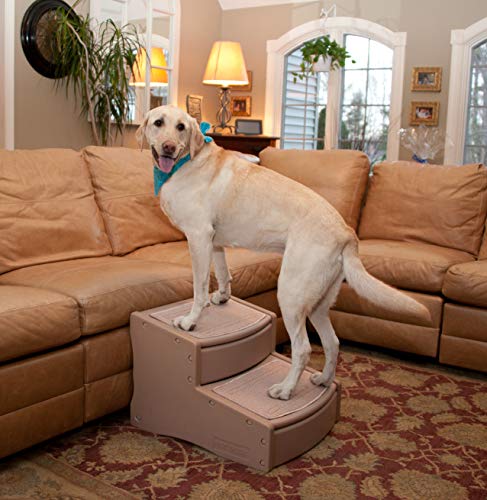 Image of Pet Gear Easy Step II Extra Wide Pet Stairs, 2 Step for Dogs /Cats up to 200 pounds, Removable /Washable Carpet, Easy Assembly (No Tools Required), 3 Colors