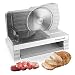 Food Slicer Techwood Pro Electric Meat Slicer with Removable 6.7" Stainless Steel Blade, Deli Cheese Fruit Vegetable Bread Electric Slicer, Adjustable Knob Tilted Food Carriage, Commercial & Home Use
