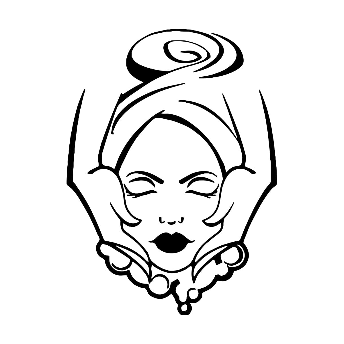 Lettering Stickers Spa Salon Beauty Girl Inspire 54x71.9cm Personalized Customization Large Black