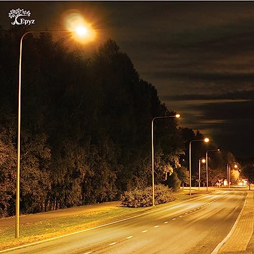 Image of Epyz 30 Watt Grey Solar Street Lights with Remote, 208 LEDs, Motion Sensor for Garden, Street, Lawn, Patios and Pathways [ with Out Pole ] [ Pack of 1, Warm Yellow ]