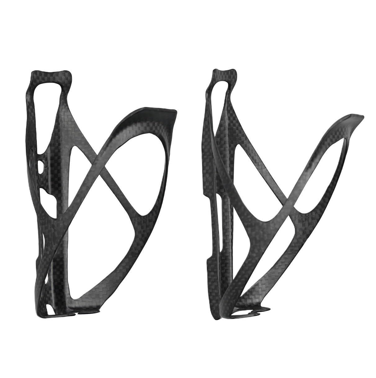 Portabidon Bicicleta Portabotellas for Bicicleta, de Fibra Carbono, Ultraligero, portátil, Color Negro(Matte 2pcs)