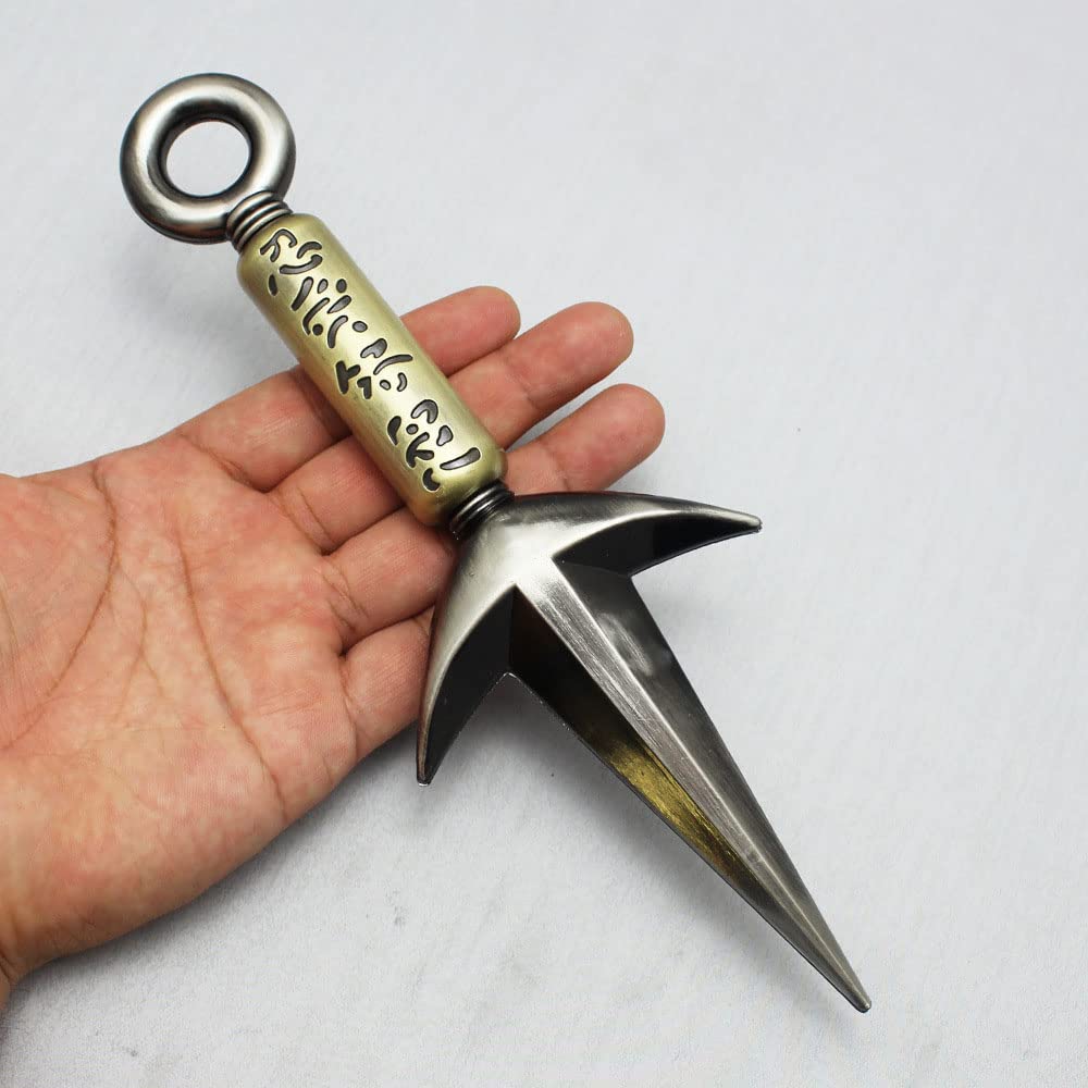 Kunai Weapon Namikaze Minato Simulation Metal Kunai Model Kunai Ninja Sword Arma Figura de acción Juguetes (plateado)
