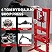 PrecisionAuto Hydraulic H-Frame Shop Press – 6 Ton Heavy Duty – Adjustable Height Table, Stamping Plates, Ideal for Auto Repair, Metalworking, Bearing Installation, Industrial Garage