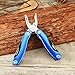 WIWUE GUO Multi Tool, Multitool Pliers for Outdoor, DIY, Home, Garden, Camping, Survival, Hunting and Hiking or Everyday Carry, Blue