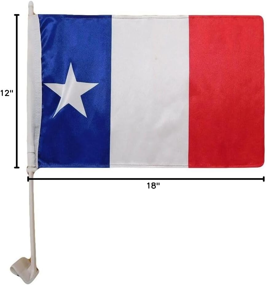 12 Pack Texas Dodson 12x18 Double Sided Rough Tex Knit Nylon Car Flag
