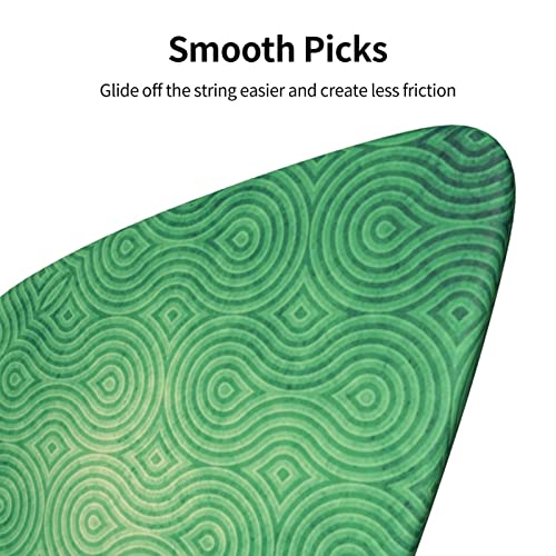 Green Curve Texture Lot de 6 médiators pour guitare acoustique, guitare électrique, basse, ukulélé – fin, moyen et épais - Les Beatles, Paul McCartney, John Lennon, RIngo Starr, George Harrison Green Curve Texture Lot de 6 médiators pour guitare acoustique, guitare électrique, basse, ukulélé – fin, moyen et épais – Image 8