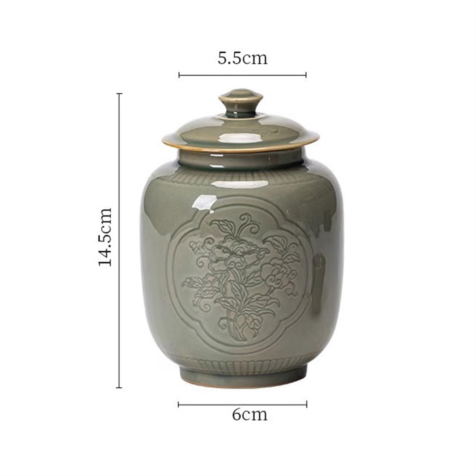 Puszka na herbatę Celadon Herbata Pojemnik na herbatę Uszczelniony pojemnik do przechowywania herbaty w domu Słoik do przechowywania Organizer dla seniorów Vintage pojemniki kuchenne