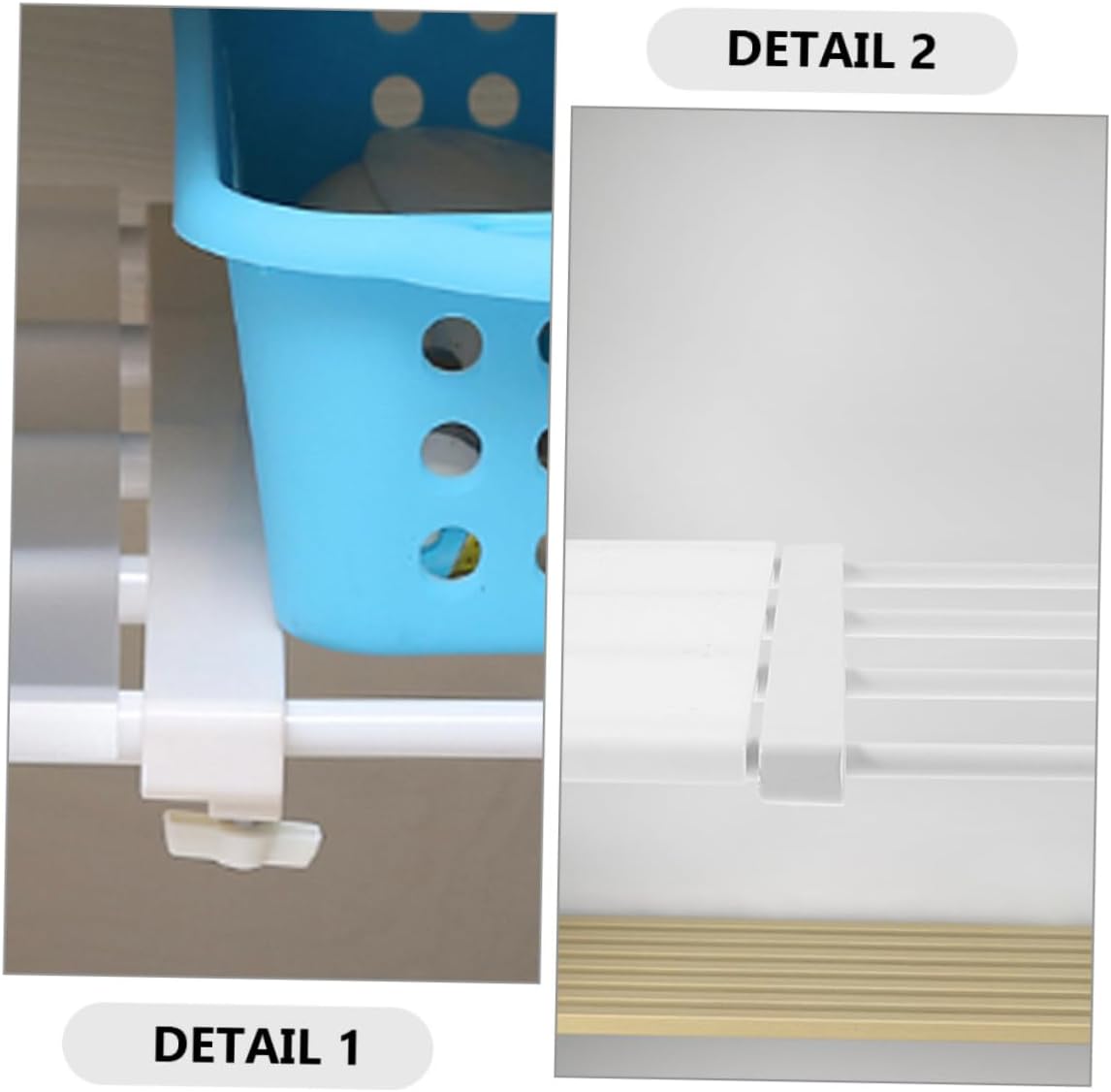 1Set Closet Tension Shelf Expandable Wardrobe Storage Rack for Clothes Organization Construction Space Saving Design Fits Various Wardrobe