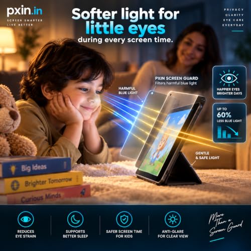 Image of Pxin Tablet Privacy Guard compatible with Samsung Galaxy Tab S7 FE | 2 Way Privacy screen protector | Anti Glare | Anti Spy Screen | Anti Bluelight | UV Protect | Eye Protection | Privashield