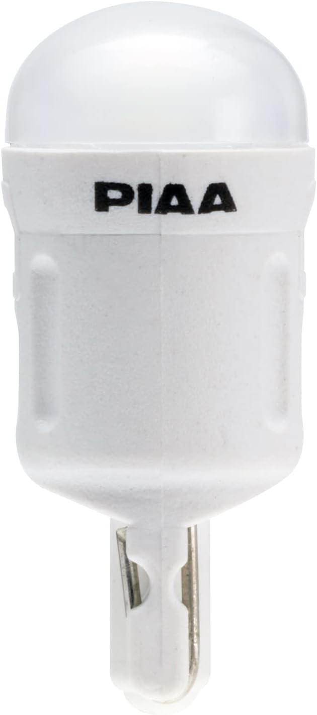 PIAA LEP139 Position Bulb, Room/License, LED, 6600K, 12V, 1.0W, 80lm, T10, Road Transport Vehicle Act Compliant, Pack of 2