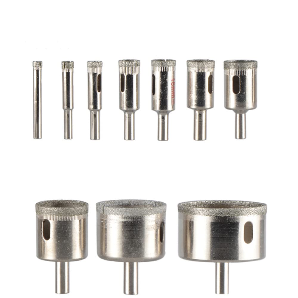 Broca de Sierra de Corona, Broca con Revestimiento de Diamante de 3 a 60 mm for baldosas, mármol, Vidrio, cerámica, Broca de Sierra Perforadora, Broca de Diamante(2pcs set2)