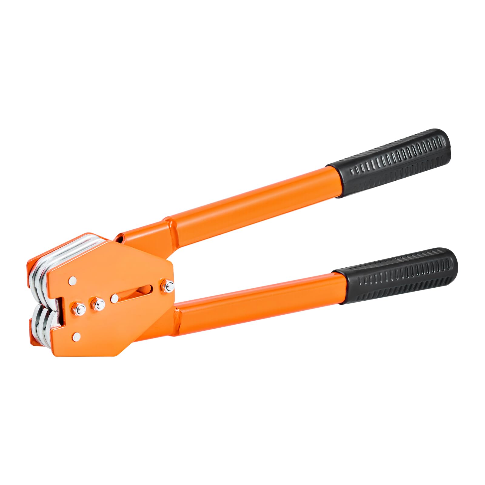 VEVOR Juego de Flejado Manual con Fleje de PET de 304,8 m y 300 Precintos Metálicos, Herramienta de Flejado para Embalaje, Kit Completo para Almacén, Mercado, Garaje, Envío, Mudanza, Hogar, Naranja