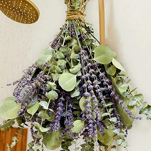 120 PCS Mix Dried Eucalyptus Stems & Lavender Flowers for