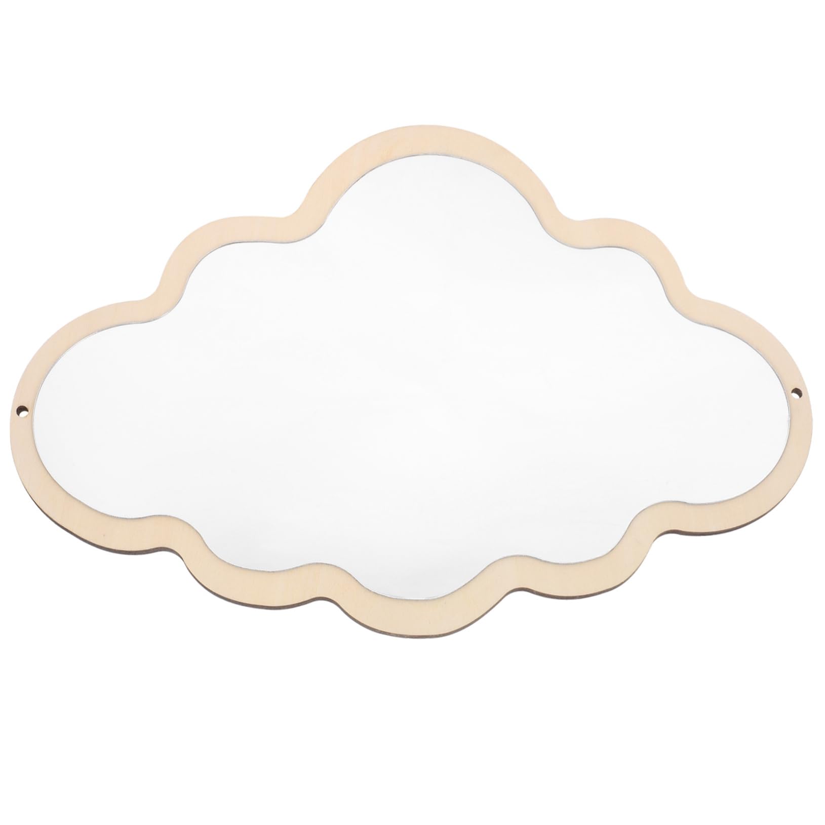 BESTYASH Nordic Safety Mirror Decorative Wooden Tabletop Mirror for Durable and Fadeless Craft Non Slip Base for Nursery and Playroom Decor