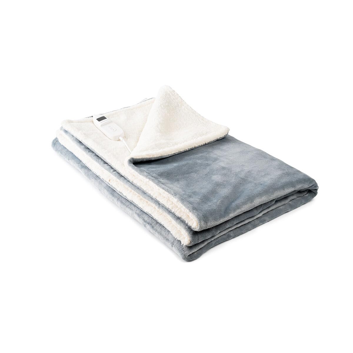 InnovaGoods® Coperta elettrica reversibile da 160 W, coperta riscaldante in velluto con spessore di circa 1 cm, coperta per divano con 9 livelli di temperatura, timer, temperatura max. 47°C (+/-5°C).