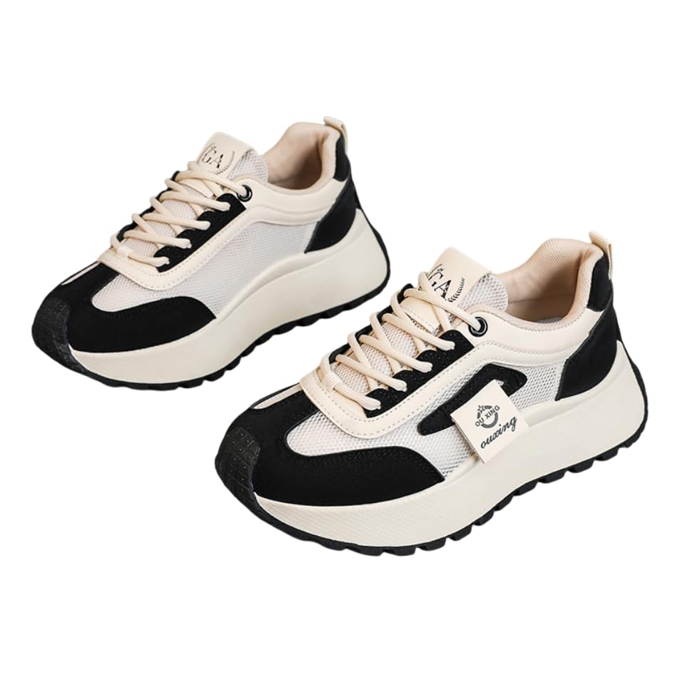 Women's Summer Fashion Sneakers- Breathable Lace-Up Outdoor Shoes for Running, Walking,Hiking, Casual Wear, Ladies Sneakers