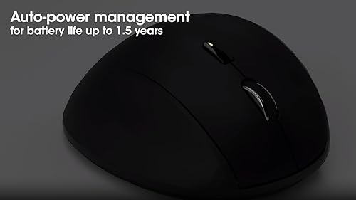 Miniatura 5 de MANHATTAN Ratón ergonómico inalámbrico  RF de 2.4 GHz, 80012001600 dpi, seis botones con rueda de desplazamiento, adaptador receptor USB-A y USB-C 2