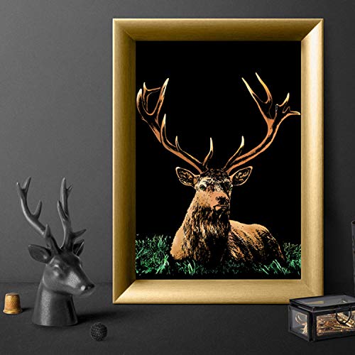 Scratch Rainbow Painting Art Paper,Scratch & Sketch Art For Kids & Adults,Scratch Painting Creative Gift Engraving Art & Craft Set,Sketch Pad Diy Scratchboard With 4 Tools,11.7''X8.3''(Animal Series) #TOP4