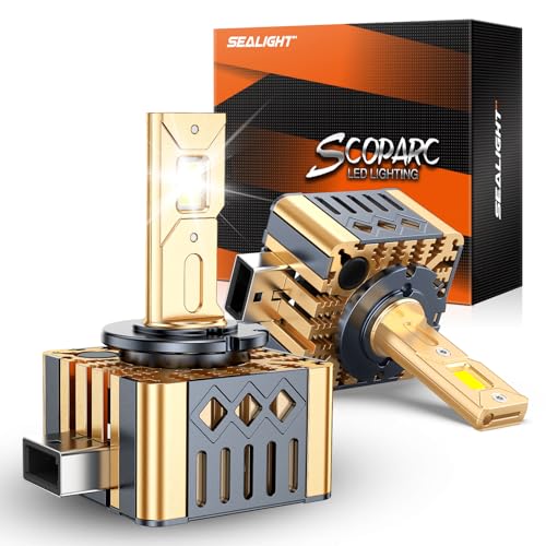 Image of SEALIGHT D3S Bulbs, 6500K Cool White HID Bulbs, 0.01S Instant Start 1:1 D3S Original HID Replacement 66340 42403 42302 Plug and Play Pack of 2