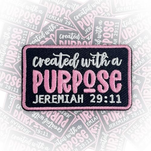 Jeremiah 29:11 Created with a Purpose Patch 3 Inches Iron