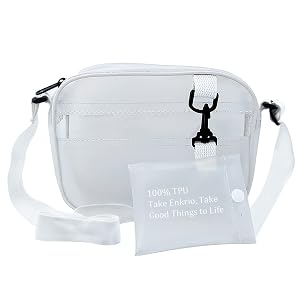 Enkrio Clear Bag Stadium Approved Clear Purse Mini Messenger Bag Matte Cross Body Bag with Adjustable Strap for