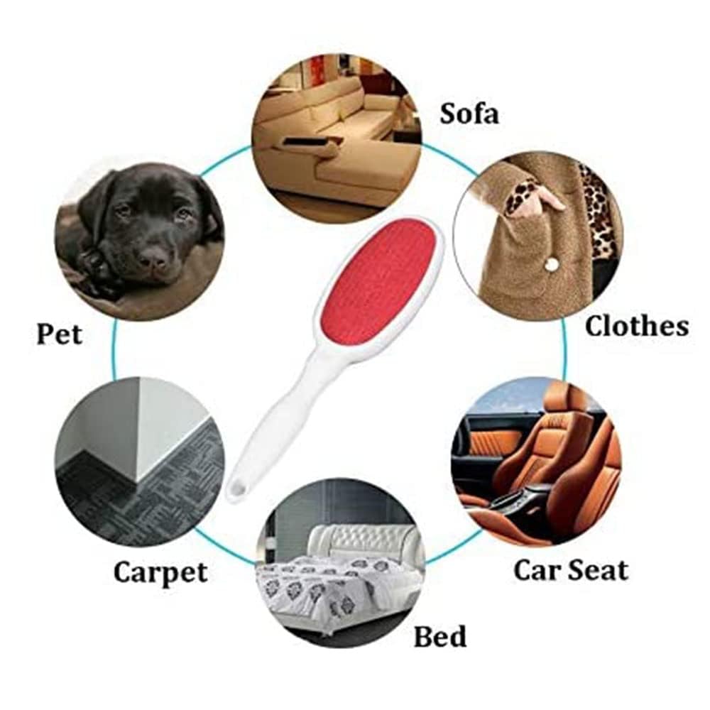 3 Pièces Brosse Anti-Peluches pour Chat et Chien - Élimine Poils, Poussière et Peluches des Vêtements