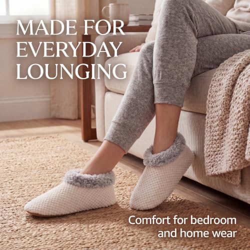 Image of Cozylook Fuzzy Slippers for Women Indoor Soft Sole Slipper Socks | Warm plush feel, non slip grippers, easy step-in, flexible bottom, bedroom and home wear