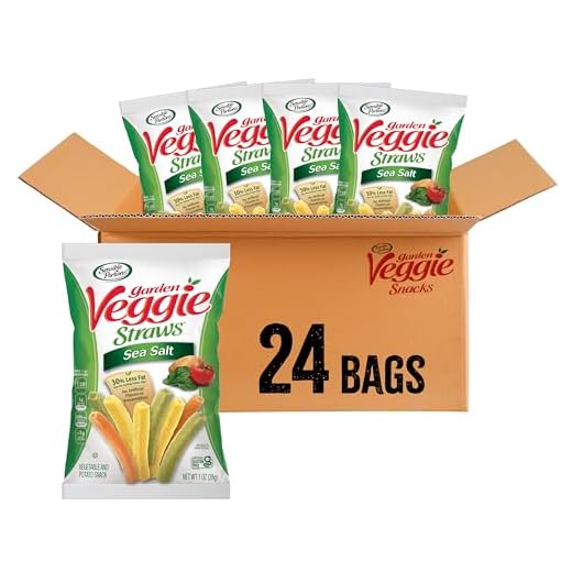 Sensible Portions Garden Veggie Straws, Sea Salt, Snack Size, 1 Oz (Pack of 24)