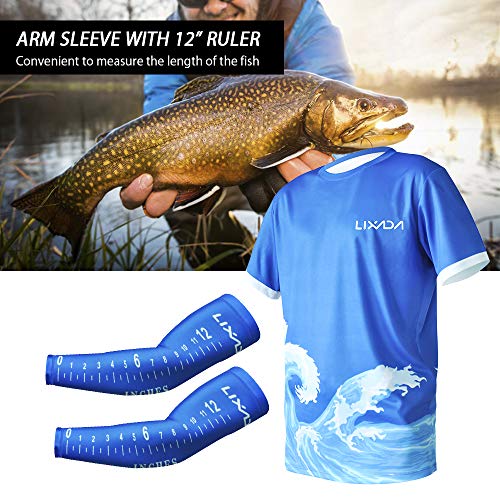 Andoer Camiseta de pesca de verão de secagem rápida respirável ao ar livre proteção solar roupa de p