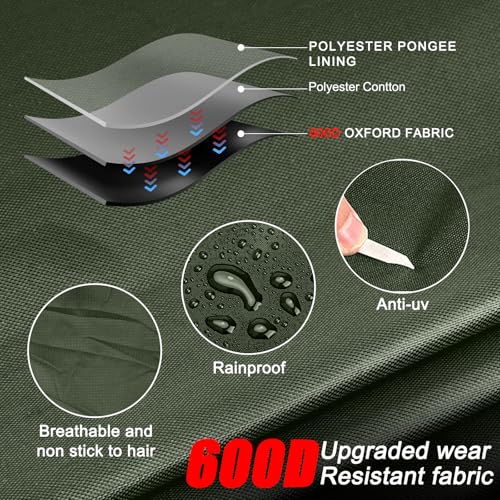 GBKDQQ wasserdichte Hundematte 90 x 60cm, Hundedecke für Unterwegs, Waschbare Reisedecke für Hunde und Katzen, Tragbare Hundekissen Outdoor Hundebett Auto für Drinnen & Draußen Reise Camping (Grün)