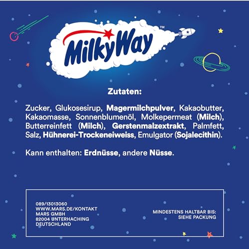 Milky Way Minis Schokoriegel, Schokolade Großpackung, Lockere Milchcreme, 150 x 15.5g, 2,3kg