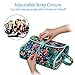 Fintie Portable Toiletry Cosmetic Travel Bag, Large Water Resistant Hanging Makeup Organizer Storage Pouch Case for Women Girls (Jungle Night)