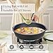 Vinchef New Handle Update 11In/5Qt Aluminum Nonstick Deep Frying Pan with Lid and Heat Indicator, Anti Scratch and Anti Stain Deep Saute Pan, Induction Compatible
