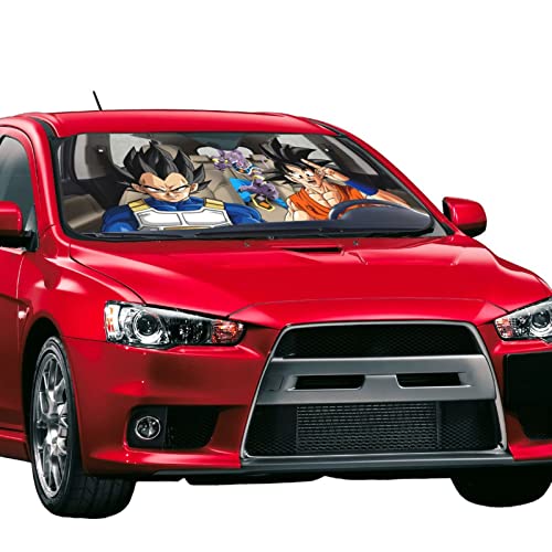 Anime Car Windshield Sunshade Cute Funny Automotive Sun Shade Visor Foldable Window Uv Reflector For Cars Suv Trucks Keep Vehicle Cool (51"X27.5" Small-Size #TOP1