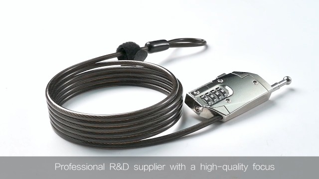 Tofeer Adjustable Combination Cable Lock - 6.5ft Steel Cord