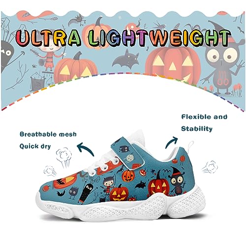 Hetios Halloween Kids Athletic Shoes for Boys Girls Knit Breathable Running Sneakers4