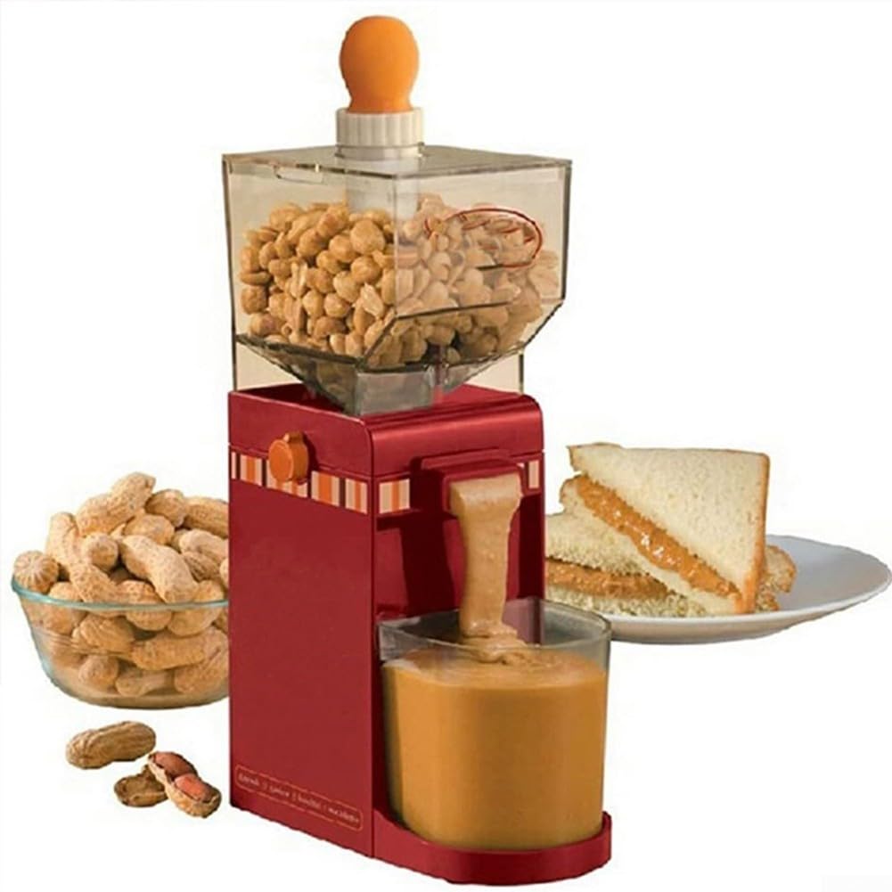 Yuanpgky Moulin à noix et beurre d'arachide, machine en plastique pour pâte à tartiner lisse de noix de cajou, amande, noisette, noix et tournesol (réglementation européenne)