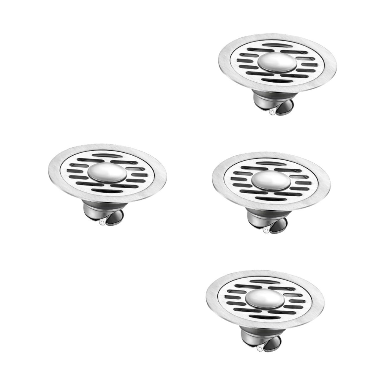 Angoily 4piezas Cubierta De Drenaje De Ducha Inoxidable Colador Antioxidante para Recogepelos Accesorio para Baño y De Instalar y Limpiar Drenaje y Antibloqueo