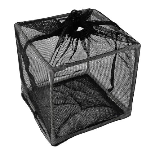 Pond Pump Filter Box, 10.24in Nylon Basket Cover Anti-Clogging Cube Water Pump Nets Barrier Mesh Bags Skimmer Cleaning Media Cage for Waterfalls and Fountains Accessories