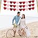 KatchOn, Felt Heart Garland - 8.2 Feet, No DIY | Pink for Engagement Party Decorations | Anniversary Banner for Wedding Decorations | Heart Garland for Anniversary Decorations