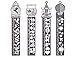 Metal Bookmarks Ruler Set of 4,JoyTong Creative Hollow Mini Cute Book Marks Templates (Carousel,Birdcage,Hot Air Balloon,Tub)