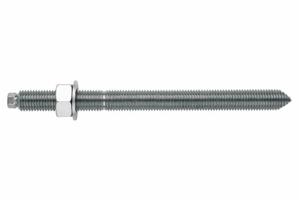 INDEX Tige filetée pour scellement chimique avec rondelle et écrou - Zingué M20 x 350 - Boite de 6 - Cheville fixation