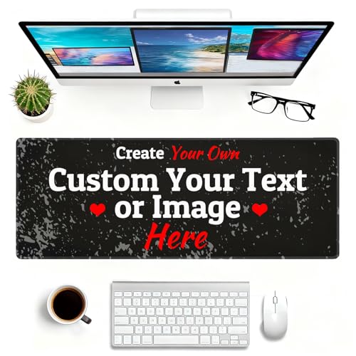 Personalized Mouse Pad Custom Large Desk Pad with Photo Logo...