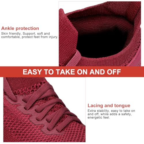 Image of Abboos Women's Walking Shoes - Lightweight Breathable Tennis Sneakers for All-Day Standing & Gym Workouts, Non-Slip Athletic Shoes for Travel and Jogging