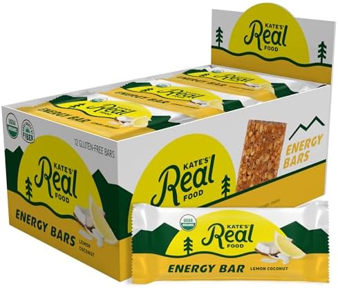 Kate's Real Food Organic Granola Bars Lemon Coconut (2.2 oz, Pack of 12)