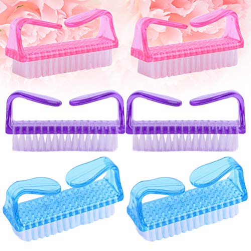 PIXNOR 12Pcs Lidar Com Escova de Unhas Escova de Unha de Dedo Escovas de Limpeza Escovas de Pó de Un