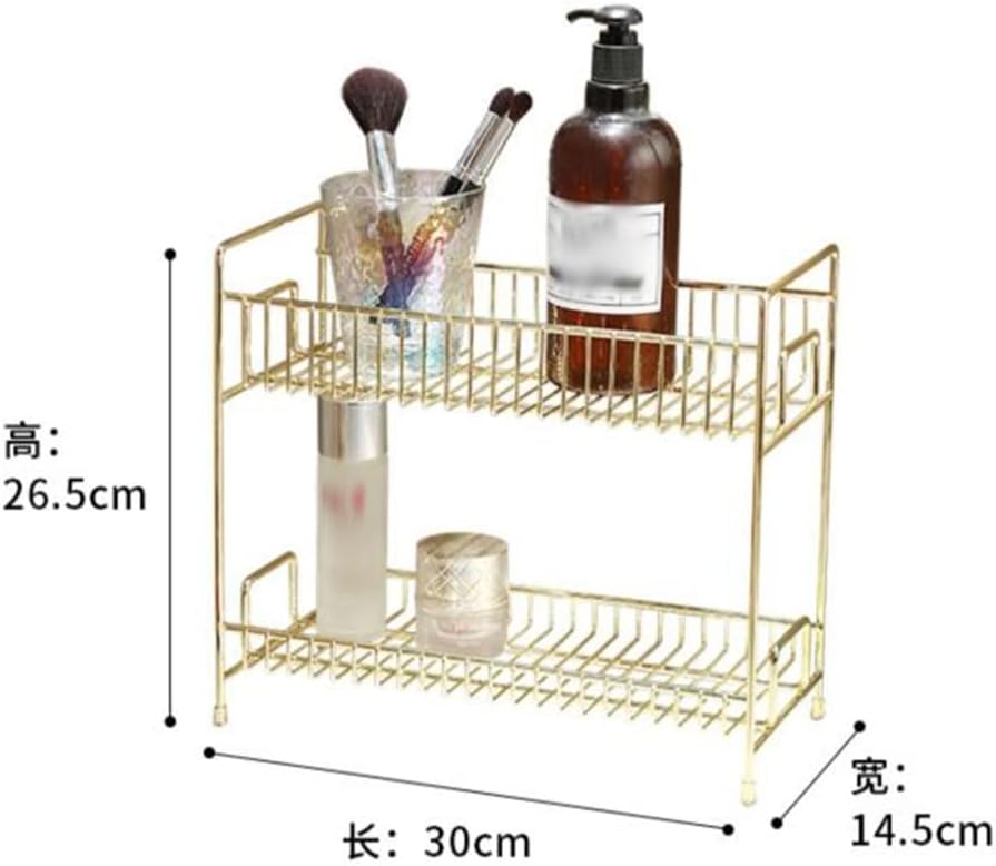 Wrought Iron Bathroom Countertop Rack Cosmetics Storage Box Hand Wash Table Home