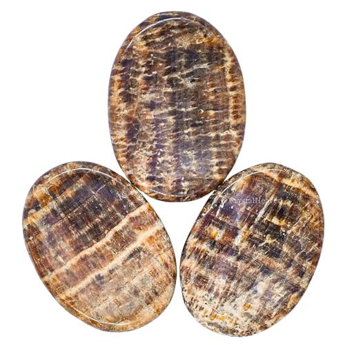 Image of Crystal Heaven Certified Aragonite Thumb Worry Pebbles Stones For Anxiety Stress Relief Massage - Aaa Grade Original Healing Gemstone Agate Rubbing Stone For Yoga Meditation Spiritual Reiki Feng Shui