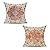VAKADO Outdoor Boho Decorative Throw Pillow Covers 18x18 Set of 2 Spring Farmhouse Vintage Rust Coral Orange Cushion Cover Home Decor for Living Room Bedroom Bed Cushion Cases